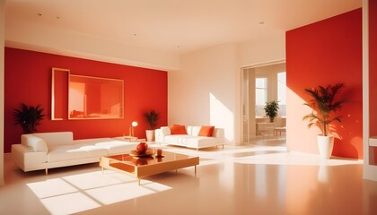 Fototapeta premium Photo interior modern design room 3d illustration