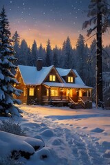 Fototapeta premium serene winter landscape