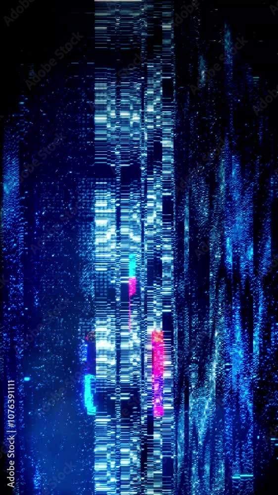 Wall mural a background or overlay texture of distorted digital glitch effects.