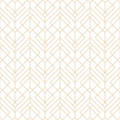 Gold white chevron lines seamless pattern. Abstract geometric lattice structure pattern. Fine line texture background.