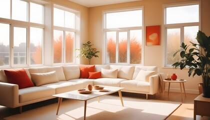 Fototapeta premium Photo interior modern design room 3d illustration