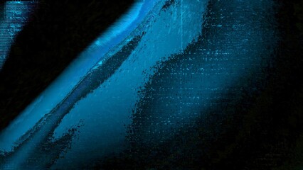 Abstract Blue Digital Waves Create Eerie Enigmatic Sea of Textures and Patterns in Motion