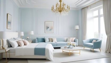 Photo interior modern design room 3d illustration