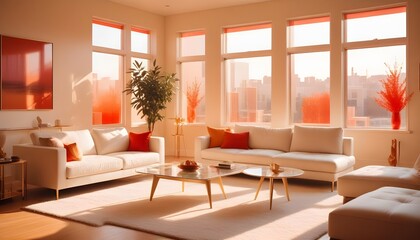 Fototapeta premium Photo interior modern design room 3d illustration