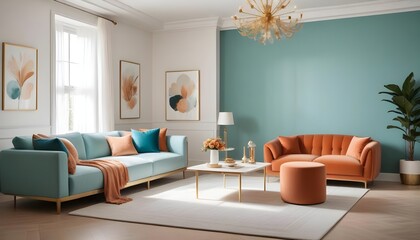 Photo interior modern design room 3d illustration