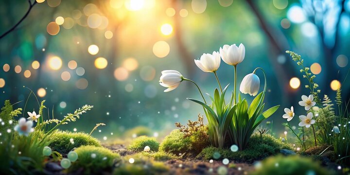 Captivating Bokeh Effect in a Serene Tinel and Phalen Nature Scene: Soft Lights and Dreamy Backgrounds for Tranquility and Calmness