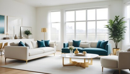 Fototapeta premium Photo interior modern design room 3d illustration