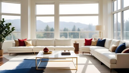 Fototapeta premium Photo interior modern design room 3d illustration