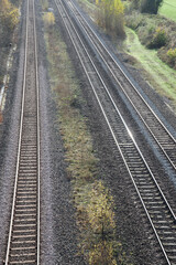 Fototapeta premium Three train tracks background