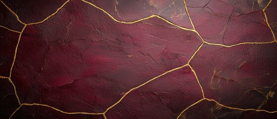 Fototapeta premium Vibrant abstract cracked texture background with golden lines