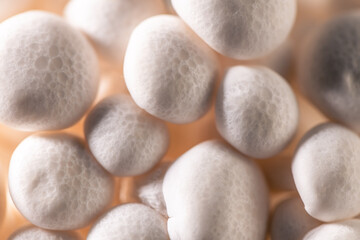 Closeup of a bunch of shimeji mushrooms