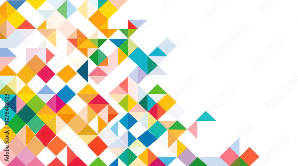 Wall mural abstract geometric triangle pattern vector design