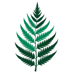  tropical green fern leaf vector illustration for natural plant designs