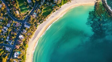 Aerial View of a Secluded Cove