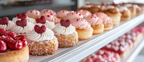 Delightful heart-shaped cupcakes and pastries for Valentine's Day