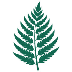 Fototapeta premium tropical green fern leaf vector illustration for natural plant designs