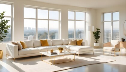 Fototapeta premium Photo interior modern design room 3d illustration