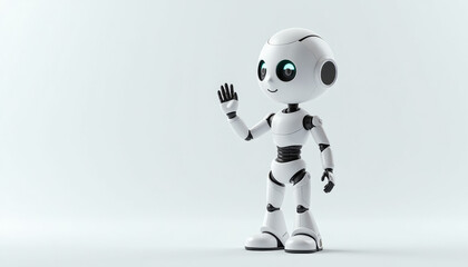 Fototapeta premium Friendly Robot Welcoming You to the Future