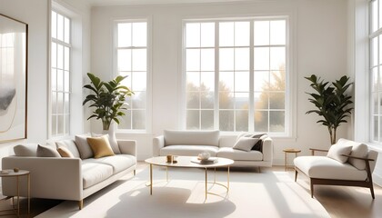 Fototapeta premium Photo interior modern design room 3d illustration