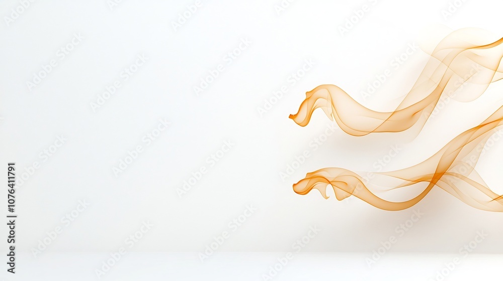 Poster captivating abstract background featuring graceful golden smoke patterns with delicate curves and el
