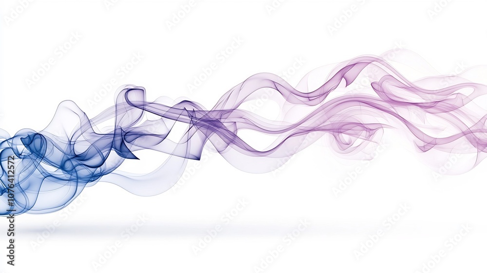 Poster mesmerizing smoke patterns in rich luxurious purple hues showcase a captivating display of graceful 