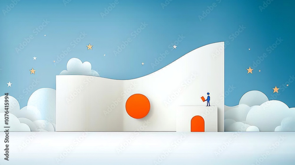 Leinwandbilder of a professional man in blue carefully and systematically checking items on a large clipboard with 