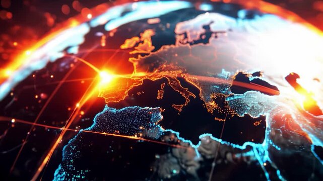 Europe cyber war attack protection, red alert security, hacking warning