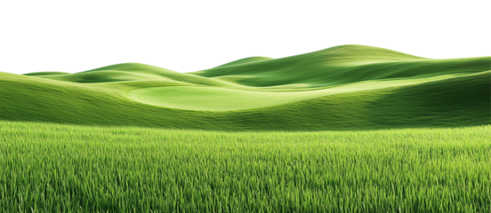 Grass Land Golf Course Isolated on Transparent Background PNG
