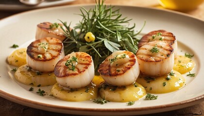 Grilled Oysters with Herb Butter Sauce