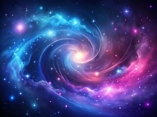 Fototapeta premium Captivating Space Galaxy Background with Nebula Swirls and Stars, Featuring a Stunning Cosmic Scene Perfect for Use in Digital Art, Posters, and Educational Materials