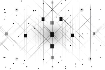 Contemporary Dot and Line Pattern, Monochrome Style