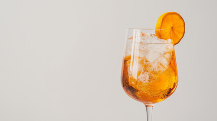 Aperol Spritz Cocktail in glass isolated on a white background