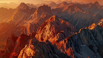 Majestic Mountain Peaks at Sunset