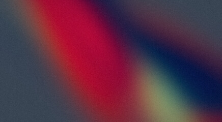 Retro color noisy gradient texture backdrop design. Abstract red blue orange color grainy gradient, vibrant color flow shaped, glowing, shine, bright, website header design, banner, poster