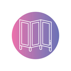 Room Divider vector icon stock illustration