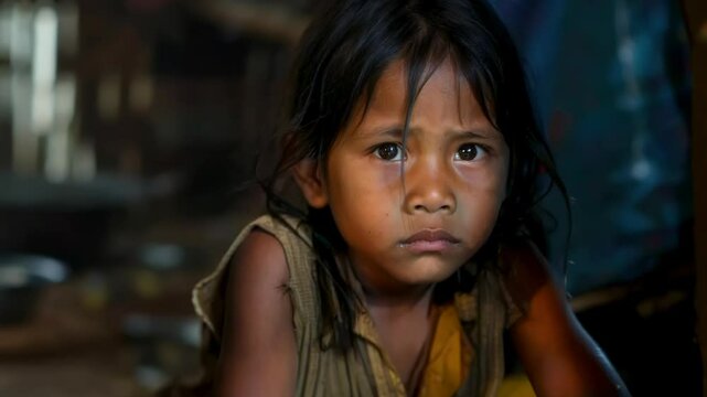 Malnutrition and deprivation: emotional young life impacted by scarcity, severe consequences of hunger, critical need for global efforts to address nutritional deficiencies, support vulnerable youth.