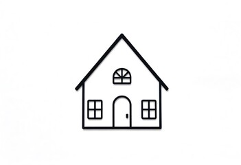 Fototapeta premium house icon with black outline
