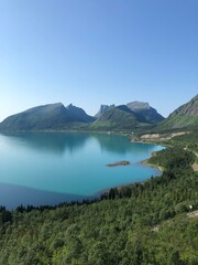 lake and mountains