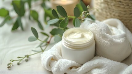 Wellness and Spa: spa accessories, candles, essential oils, and bath salts in a peaceful setting Generative AI