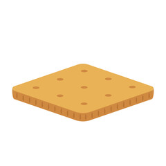 Square crackers. Crackers vector isolated. Illustration of food, snacks.