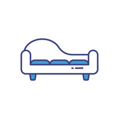 Chaise Lounge vector icon stock illustration