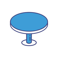 Patio Table vector icon stock illustration