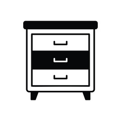Nightstand vector icon stock illustration