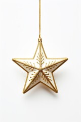 Fototapeta premium Christmas ornament hanging christmas gold christmas ornament.