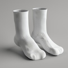 White socks mockup apparel clothing hosiery.