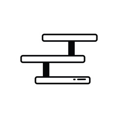 Wall Shelf vector icon stock illustration