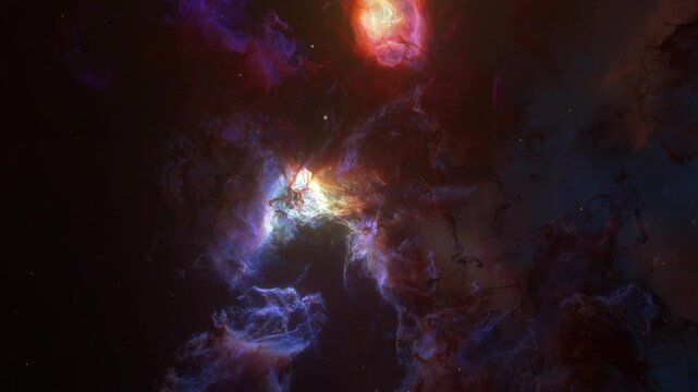 A journey through space into the unknown reaches of cosmos. Amazingly beautiful star clusters and nebulae and stars.