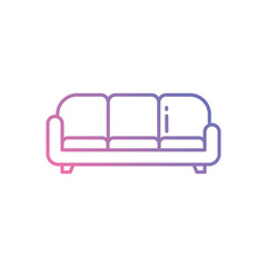 Sofa vector icon stock illustration