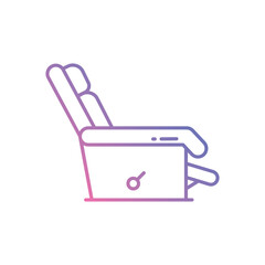 Recliner vector icon stock illustration