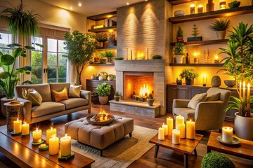 Cozy Fireplace Ideas with Candles: Explore Elegant Designs, Warm Ambiance, and Creative Decor for Your Home Living Room or Outdoor Space, Perfect for Seasonal and Year-Round Use